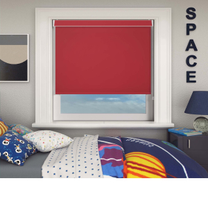 Bedtime Bright Red Pelmet Roller Blinds