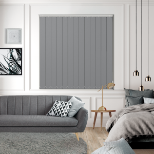 Bedtime Bullet Grey Vertical Blinds