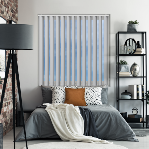 Bedtime Cloud Grey Replacement Vertical Blind Slats Open