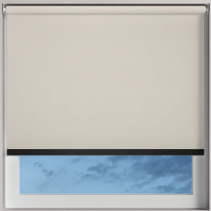 Bedtime Cream Black Bottom Bar Cordless Roller Blinds Frame