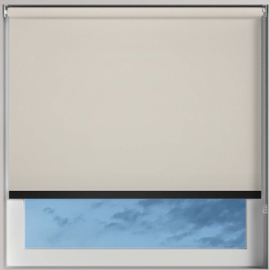 Bedtime Cream Black Bottom Bar Roller Blinds Frame