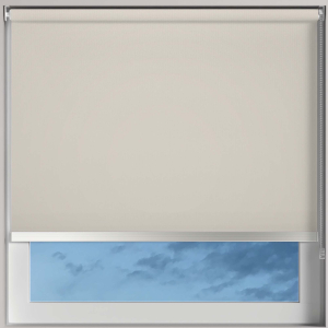 Bedtime Cream Chrome Bottom Bar Roller Blinds Frame