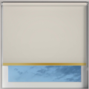 Bedtime Cream Gold Bottom Bar Roller Blinds Frame