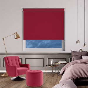 Bedtime Crimson Red Pelmet Roller Blinds