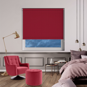 Bedtime Crimson Red Roller Blinds