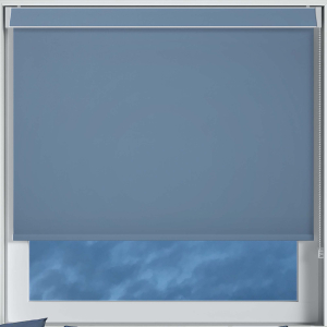 Bedtime Dusky Blue Pelmet Roller Blinds Frame
