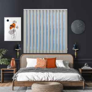 Bedtime Grey Whisper Replacement Vertical Blind Slats Open