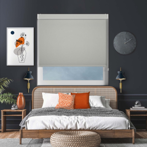 Bedtime Grey Whisper Pelmet Roller Blinds