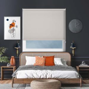 Bedtime Grey White Roller Blinds