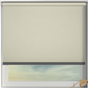 Bedtime Hessian Anthracite Bottom Bar Cordless Roller Blinds Frame