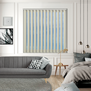 Bedtime Hessian Vertical Blinds Open