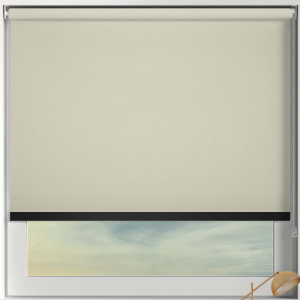 Bedtime Hessian Black Bottom Bar Roller Blinds Frame