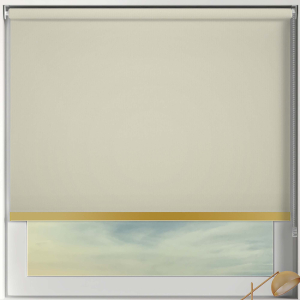 Bedtime Hessian Gold Bottom Bar Roller Blinds Frame