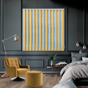 Bedtime Lemon Vertical Blinds Open