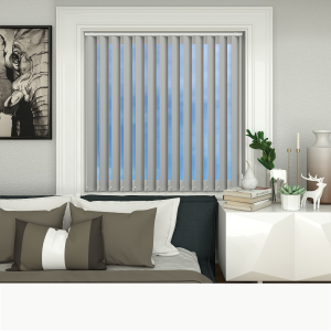 Bedtime Mid Grey Vertical Blinds Open