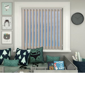 Bedtime Pebble Vertical Blinds Open