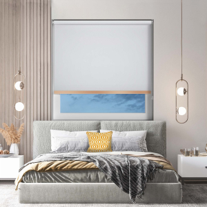 Bedtime White Copper Bottom Bar Roller Blinds