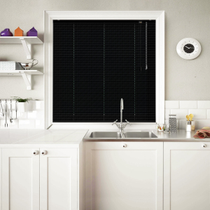 Black Perforated Venetian Blinds