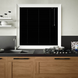 Black Venetian Blinds