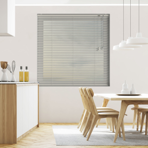 Brushed Cream Venetian Blinds Open