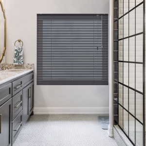 Brushed Onyx Venetian Blinds Open