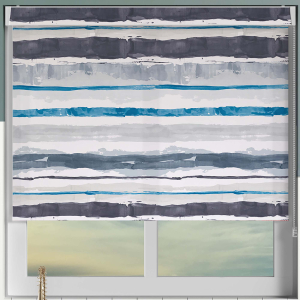 Brushstroke Indigo No Drill Blinds Frame