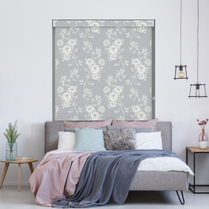 Camelia Grey Blackout Pelmet Roller Blind