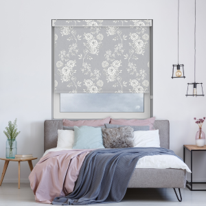 Camelia Grey Blackout Pelmet Roller Blind Image 2