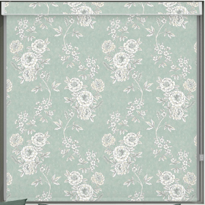 Camelia Teal Blackout No Drill Roller Blind Cropped Image