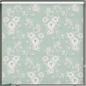 Camelia Teal Blackout Roller Blind Cropped Image