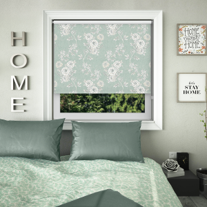 Camelia Teal Blackout Roller Blind Image 2
