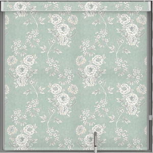 Camelia Teal No Drill Roller Blind Cropped Image