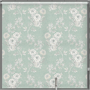 Camelia Teal Roller Blind Cropped Image