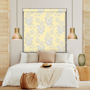 Camelia Yellow Blackout No Drill Roller Blind