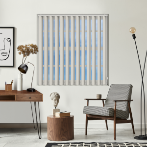 Cameron Sand Vertical Blinds Open