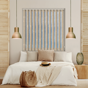 Cape Tulip Champagne Vertical Blinds Open