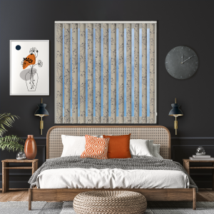 Cape Tulip Mink Vertical Blinds Open