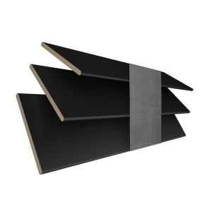 Carbon with Gallant Tape Wood Venetian Blinds 3 Slats