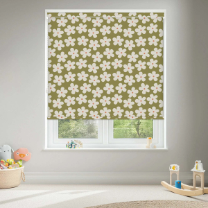 Clover Khaki Pelmet Roller Blinds