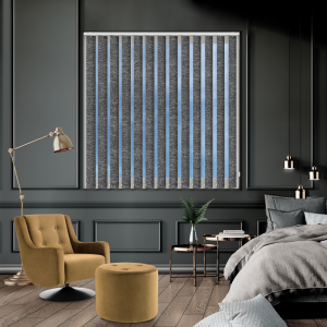 Cody Slate Grey Vertical Blinds Open