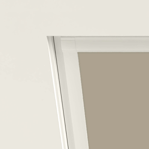 Coffee (BLACKOUT) Aurora Roof Window Blinds Detail White Frame