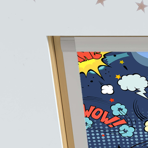 Comic Book (BLACKOUT) Rooflite Roof Window Blinds Detail