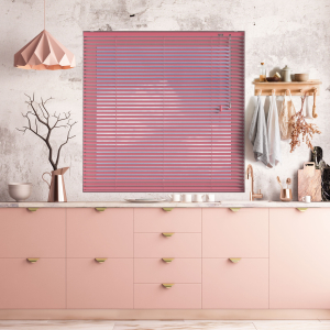 Coral Venetian Blinds Open
