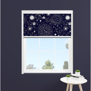 Cosmic Universe Electric BlocOut Cassette Blinds Inside Fit