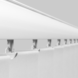 Cruz Rigid PVC Matte White Headrail Closeup