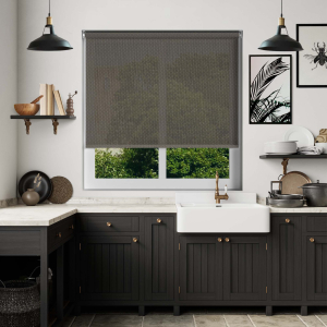 Dark Grey Sun Screen Cordless Roller Blinds