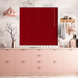 Deep Red Gloss Venetian Blinds