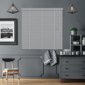 Dove Mist with Hype Tape Venetian Blinds