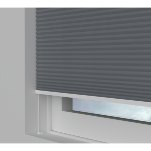 Tensioned Dovestone Anthracite Pleated Honeycomb Blind Bottom Up Top Down Closed