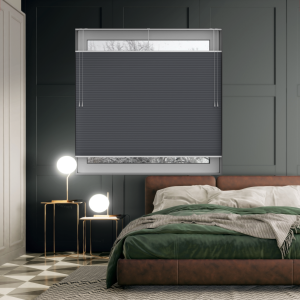 Free Hanging Dovestone Blackout Anthracite Pleated Honeycomb Blind Bottom Up Top Down Closed